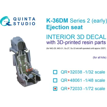 Plastikový model 1/72 K-36DM Series2 (early) ejection seat