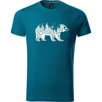 Pánské tričko DOBRÝ TRIKO Pánské tričko Medvěd Velikost: S, Barva: Petrolejová