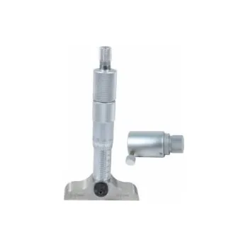 Hloubkoměr mikrometrický s výměnným dorazem 0 - 25mm 63mm základna pro