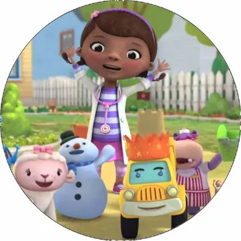 Jedlá dekorace na dort Jedlý papír Doktorka Plyšáková 19,5 cm