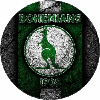 Jedlá dekorace na dort Jedlý papír Logo Bohemians 1905 černý podklad 19,5 cm