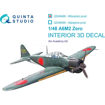 Plastikový model 1/48 A6M2 Zero (Mitsubishi Prod.) 3D&col.Interior