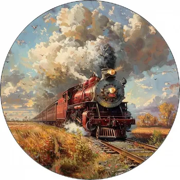 Přisada na vaření a pečení Jedlý papír vlak v krajině 19,5 cm