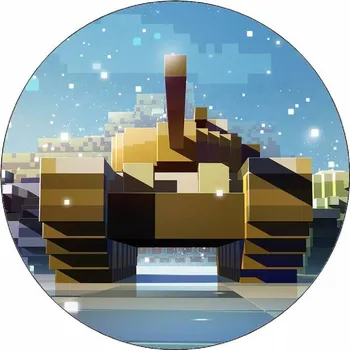 Jedlá dekorace na dort Jedlý papír Minecraft tank 19,5 cm