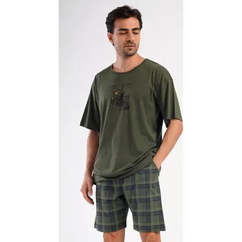 Pánské pyžamo šortky David khaki M