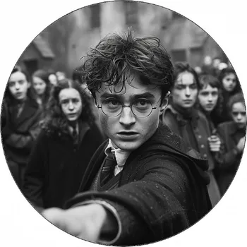 Jedlá dekorace na dort Jedlý papír Harry Potter v souboji 19,5 cm