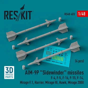 Plastikový model 1/48 AIM-9P 'Sidewinder' missiles (4 pcs.)