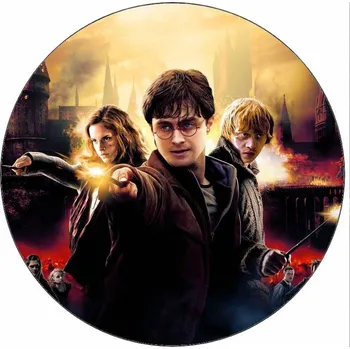 Jedlá dekorace na dort Jedlý papír Harry Potter, Hermiona a Ron 19,5 cm