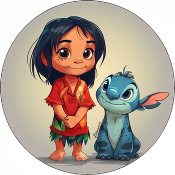Jedlá dekorace na dort Jedlý papír přátelé Lilo a Stitch 19,5 cm
