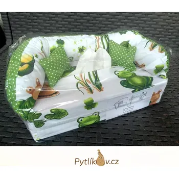 Kanape - látkový obal na hygienické kapesníčky - žabky (Kanape na hygienické kapesníky, opakovaně použitelná dekorace bytu.)