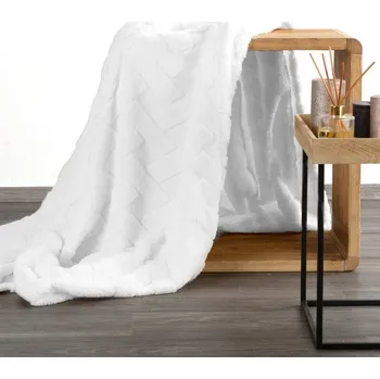 deka Deka CARO s reliéfním vzorem v bílé barvě Rozměr deky: 200x220cm