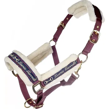 Vybavení pro koně Ohlávka HKM Limoni pony vínová