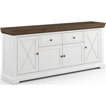 Komoda Massivo.cz Komoda Marone Elite 2.4, dekor bílá-hnědá, masiv, borovice