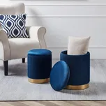 Eglo 424018 - SADA 2x Taburet MASHIKE pr. 31,5/36 cm modrá/zlatá