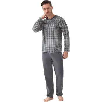 Pánské pyžamo Pánské pyžamo Luna 795 3XL grafit 3xl