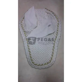 Čabraka pro koně Čabraka Equiline kim 1 paspulka bílá/zlatá