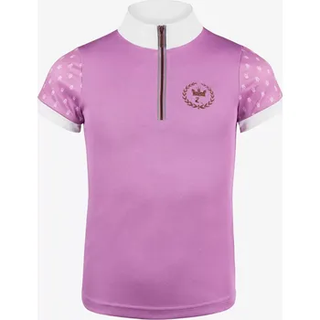 Triko Horze Paige dětské krátký rukáv 110/116 lila
