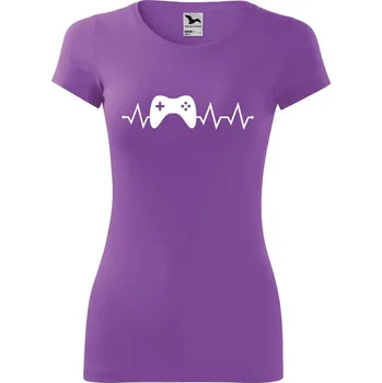 DOBRÝ TRIKO Dámské tričko Tep gaming Velikost: 2XL, Barva: Fialová