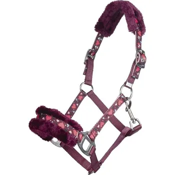 Ohlávka HKM Heart minishetland vínová