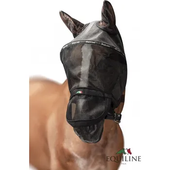 Koňská maska proti hmyzu Maska proti mouchám Equiline Benson cob černá