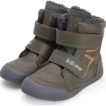 Dívčí kozačky Zimní kožené boty D.D.step W068-42921A Emerald 35