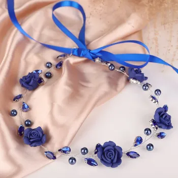 Souprava šperků B-TOP Ozdoba do vlasů Modrá růže