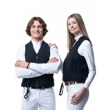 Jezdecká bezpečnostní vesta Bezpečnostní vesta Freejump Airbag S regular fit černá