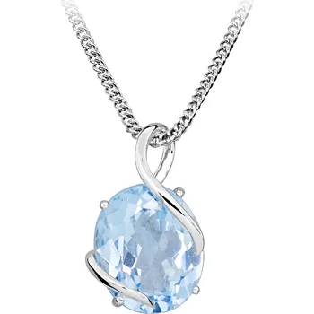 Přívěsek JVD Stříbrný přívěsek s modrým zirkonem SVLP0747SH8Z400 + 2 měsíce na vrácení zboží