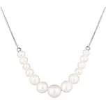 JVD Luxusní stříbrný náhrdelník s pravými perlami SVLN0547XD2P145 + 2 měsíce na vrácení zboží