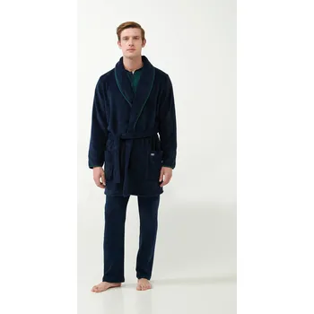 Dámský župan Vamp - Pánský fleecový župan 21608 - Vamp blue XXL