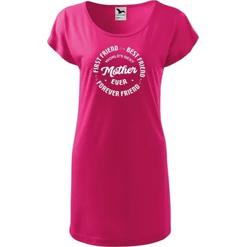 DOBRÝ TRIKO Dámské tričko/šaty s potiskem Mother ever Velikost: XS, Barva: Purpurová