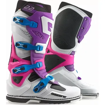 Moto obuv Motokrosové/enduro boty GAERNE SG 22 LTD limitovaná edice barva bílá/fialová/růžová/modrá (zcela nový model motokrosových botů Gaerne SG22)
