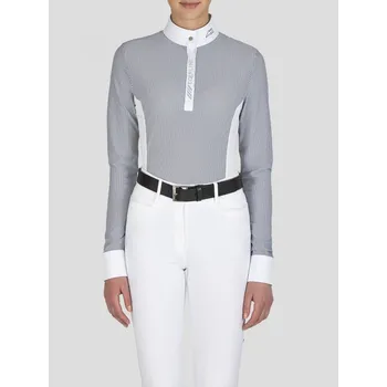 Dámská košile Košile Equiline Celic proužek S bílá/modrá