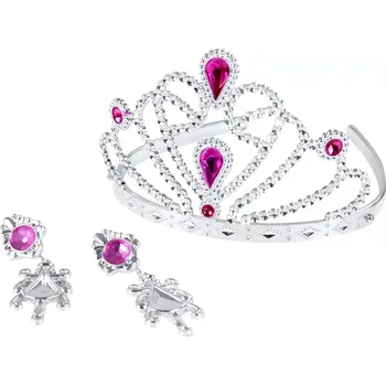 RAPPA Korunka princezna s náušnicemi růžová