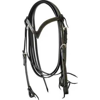 Westernová uzdečka + otěže Lakota "V" hnědá