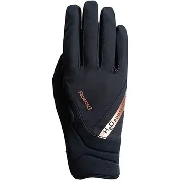 Rukavice Rukavice Roeckl Warendorf 8,5 černá/měděná