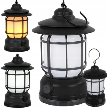 Potah na židli dobirkov.cz Lampa na camping, dobíjecí, led usb turistická lampa, černá