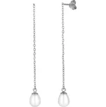 JVD Slušivé stříbrné náušnice s říční perlou SVLE1994XH2P100 + 2 měsíce na vrácení zboží