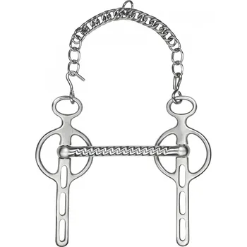 Udidlo pro koně Udidlo Liverpool kroucené satin 145mm