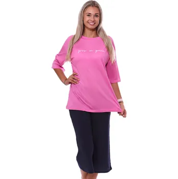 Dámské pyžamo Růžové a modré jemné luxusní dámské pyžamo capri grow in grace 1B2048 růžová xl