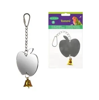 Hračka pro ptáka Hračka pro exoty Zrcátko jablko se zvonkem