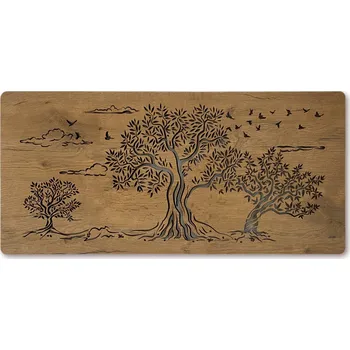 Obraz Li-Go "Tři olivy" světelný obraz s baterií 110x50cm varianta: ovládání na obraze včetně dálkového ovladače, provedení: dub světlý