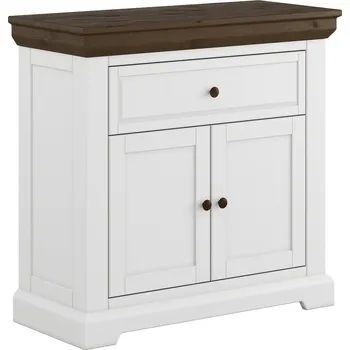 Komoda Massivo.cz Botník Marone Elite, dekor bílá-hnědá, masiv, borovice