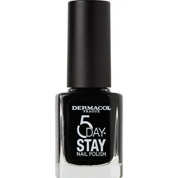 Lak na nehty 5Day Stay Dlouhotrvající lak na nehty č.55 Black Onyx Dermacol - Oficiální e-shop Dermacol