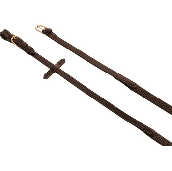 Otěže Equestro Kris Rose Gold gumové cob hnědá