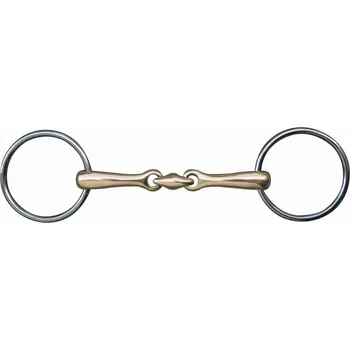 Vybavení pro koně Udidlo stihlové HKM lomené s mědí 145mm