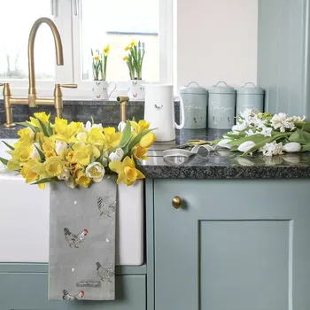 Dóza na potraviny Dóza SLEPIČKY na CUKR 1,5L, v. 11cm, šedá|šalvějová (DOPRODEJ)|Sophie Allport