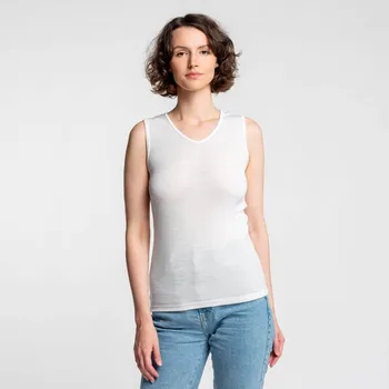 Dámské tílko z merino vlny se širokými ramínky krémová barva ANITA SAFA Velikost: L