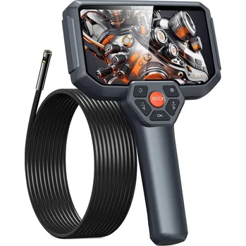 Boroskop DEPSTECH Endoskop s 5" IPS obrazovkou, ruční endoskopická kamera s dvojitým objektivem a světlem, 1080P kamera pro kontrolu inst X001WXELBL