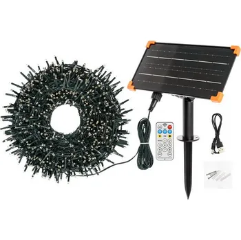 Venkovní osvětlení XmasKING LED řetěz venkovní 20m 1000 LED solární, teplá bílá